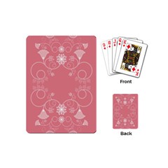 Flower Floral Leaf Pink Star Sunflower Playing Cards (mini) 