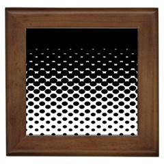 Gradient Circle Round Black Polka Framed Tiles
