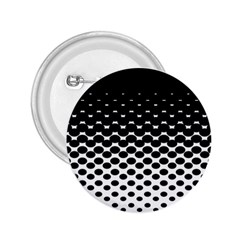 Gradient Circle Round Black Polka 2.25  Buttons