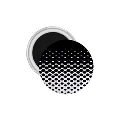 Gradient Circle Round Black Polka 1.75  Magnets