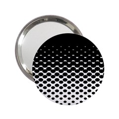 Gradient Circle Round Black Polka 2.25  Handbag Mirrors