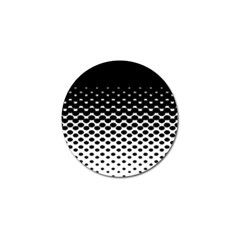 Gradient Circle Round Black Polka Golf Ball Marker (4 pack)