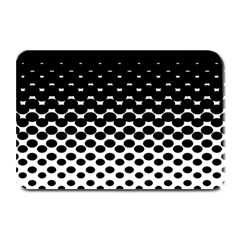 Gradient Circle Round Black Polka Plate Mats