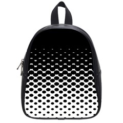 Gradient Circle Round Black Polka School Bag (small)