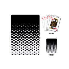 Gradient Circle Round Black Polka Playing Cards (Mini) 