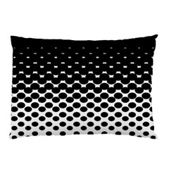 Gradient Circle Round Black Polka Pillow Case (Two Sides)