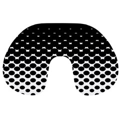 Gradient Circle Round Black Polka Travel Neck Pillows