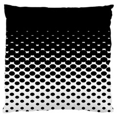 Gradient Circle Round Black Polka Standard Flano Cushion Case (Two Sides)