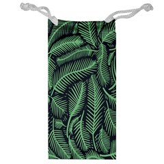 Coconut Leaves Summer Green Jewelry Bag