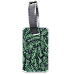 Coconut Leaves Summer Green Luggage Tags (two Sides)