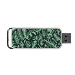 Coconut Leaves Summer Green Portable Usb Flash (two Sides) by Mariart