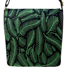 Coconut Leaves Summer Green Flap Messenger Bag (s)