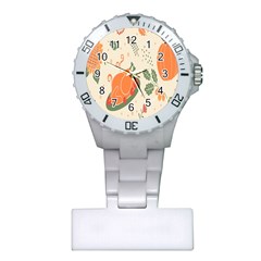 Happy Thanksgiving Chicken Bird Flower Floral Pumpkin Sunflower Plastic Nurses Watch