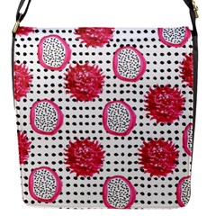 Fruit Patterns Bouffants Broken Hearts Dragon Polka Dots Red Black Flap Messenger Bag (s) by Mariart