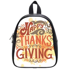 Happy Thanksgiving Sign School Bag (small) by Mariart