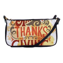 Happy Thanksgiving Sign Shoulder Clutch Bags by Mariart