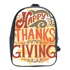 Happy Thanksgiving Sign School Bag (xl) by Mariart