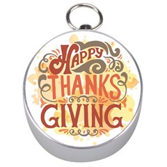 Happy Thanksgiving Sign Silver Compasses by Mariart