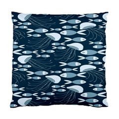 Jellyfish Fish Cartoon Sea Seaworld Standard Cushion Case (one Side) by Mariart