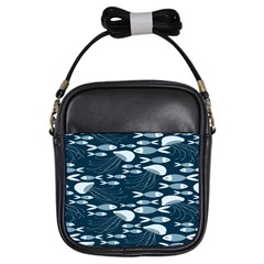 Jellyfish Fish Cartoon Sea Seaworld Girls Sling Bags by Mariart