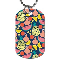 Fruit Pineapple Watermelon Orange Tomato Fruits Dog Tag (two Sides) by Mariart