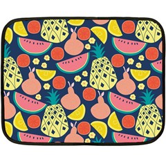 Fruit Pineapple Watermelon Orange Tomato Fruits Double Sided Fleece Blanket (mini)  by Mariart