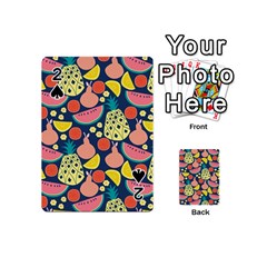 Fruit Pineapple Watermelon Orange Tomato Fruits Playing Cards 54 (mini)  by Mariart