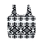 Model Traditional Draperie Line Black White Triangle Full Print Recycle Bags (M)  Front
