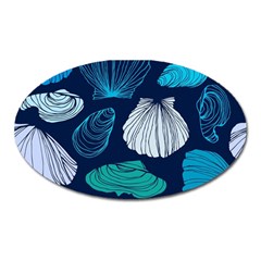 Mega Menu Seashells Oval Magnet by Mariart