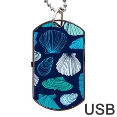 Mega Menu Seashells Dog Tag Usb Flash (one Side)