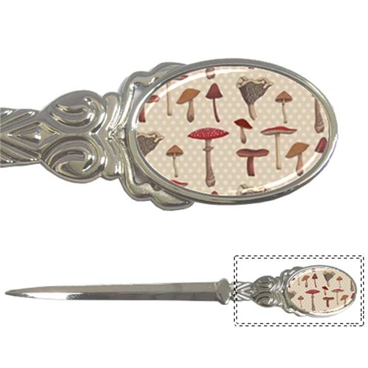 Mushroom Madness Red Grey Brown Polka Dots Letter Openers