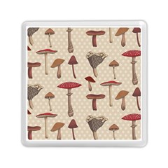 Mushroom Madness Red Grey Brown Polka Dots Memory Card Reader (square)  by Mariart