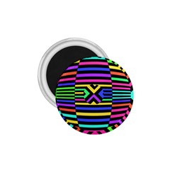 Optical Illusion Line Wave Chevron Rainbow Colorfull 1 75  Magnets by Mariart