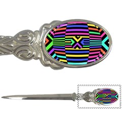 Optical Illusion Line Wave Chevron Rainbow Colorfull Letter Openers by Mariart