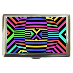 Optical Illusion Line Wave Chevron Rainbow Colorfull Cigarette Money Cases by Mariart