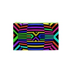 Optical Illusion Line Wave Chevron Rainbow Colorfull Cosmetic Bag (xs) by Mariart