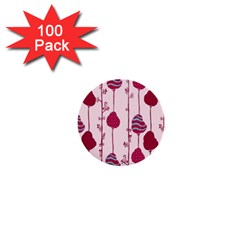 Original Tree Bird Leaf Flower Floral Pink Wave Chevron Blue Polka Dots 1  Mini Buttons (100 Pack) 