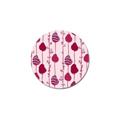 Original Tree Bird Leaf Flower Floral Pink Wave Chevron Blue Polka Dots Golf Ball Marker (4 Pack) by Mariart