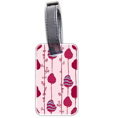 Original Tree Bird Leaf Flower Floral Pink Wave Chevron Blue Polka Dots Luggage Tags (two Sides) by Mariart