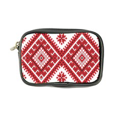 Model Traditional Draperie Line Red White Triangle Coin Purse
