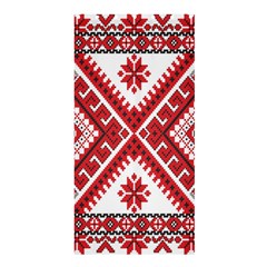 Model Traditional Draperie Line Red White Triangle Shower Curtain 36  X 72  (stall) 