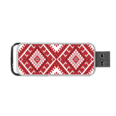 Model Traditional Draperie Line Red White Triangle Portable Usb Flash (two Sides)