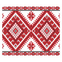 Model Traditional Draperie Line Red White Triangle Double Sided Flano Blanket (small)  by Mariart