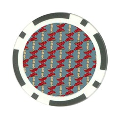 Mushroom Madness Red Grey Polka Dots Poker Chip Card Guard (10 Pack) by Mariart