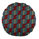 Mushroom Madness Red Grey Polka Dots Large 18  Premium Round Cushions Front