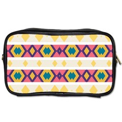 Rhombus And Stripes                            Toiletries Bag (two Sides) by LalyLauraFLM