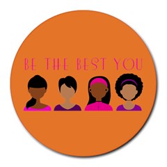 Black Girls Be The Best You Round Mousepad by kenique