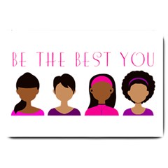 Black Girls Be The Best You Large Doormat by kenique