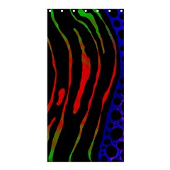 Frog Spectrum Polka Line Wave Rainbow Shower Curtain 36  X 72  (stall) 