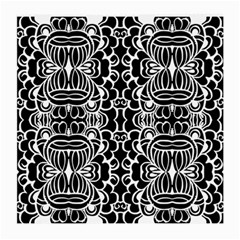 Psychedelic Pattern Flower Black Medium Glasses Cloth by Mariart